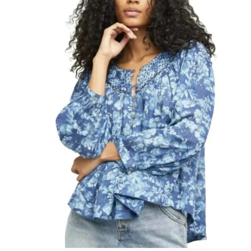Free People Cool Meadow Print Top